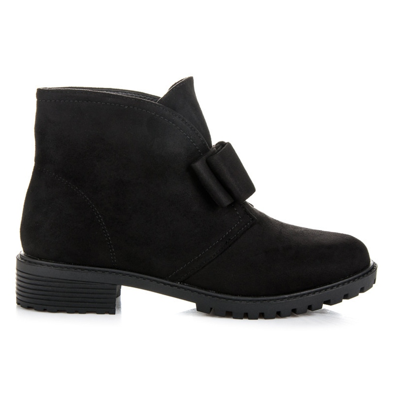 Bestelle Slip-on boots with a bow black