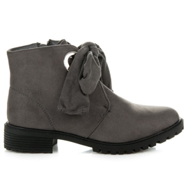 Bestelle Ribbon-tied boots grey
