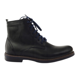 Black boots with a zipper Nikopol 660 black navy blue