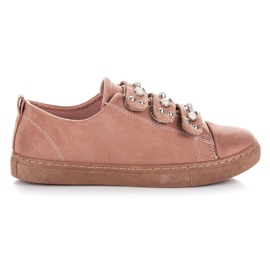 Sergio Todzi Suede sneakers with rhinestones pink