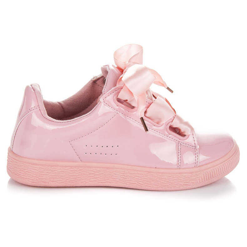 Best Shoes Lacquered sneakers pink