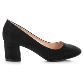 Fama Suede Pumps On A Pillar black