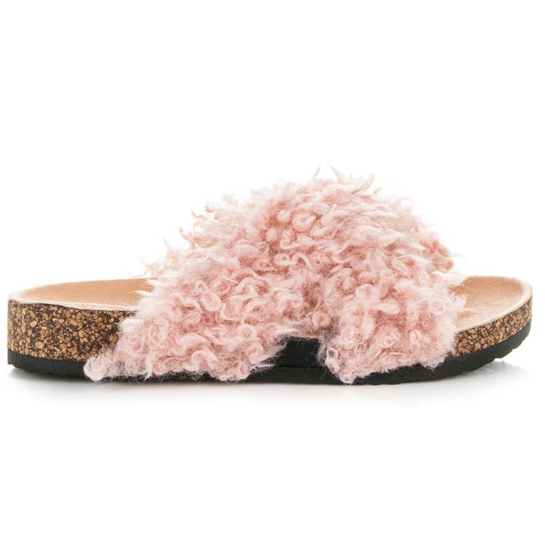 Seastar Slippers With Sheepskin pink