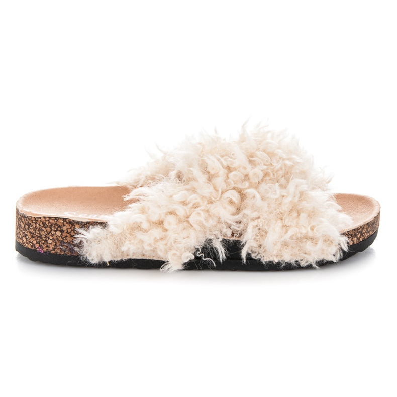 Seastar Slippers With Sheepskin brown
