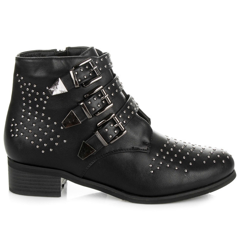 Coco Perla Black Boots With Buckles