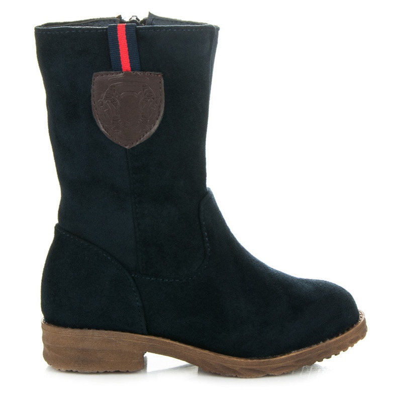 Top Shoes Children's suede boots navy blue