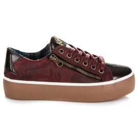 Kylie Lacquered Bordo Sneakers Kylie Lacquered Bordo Sneakers