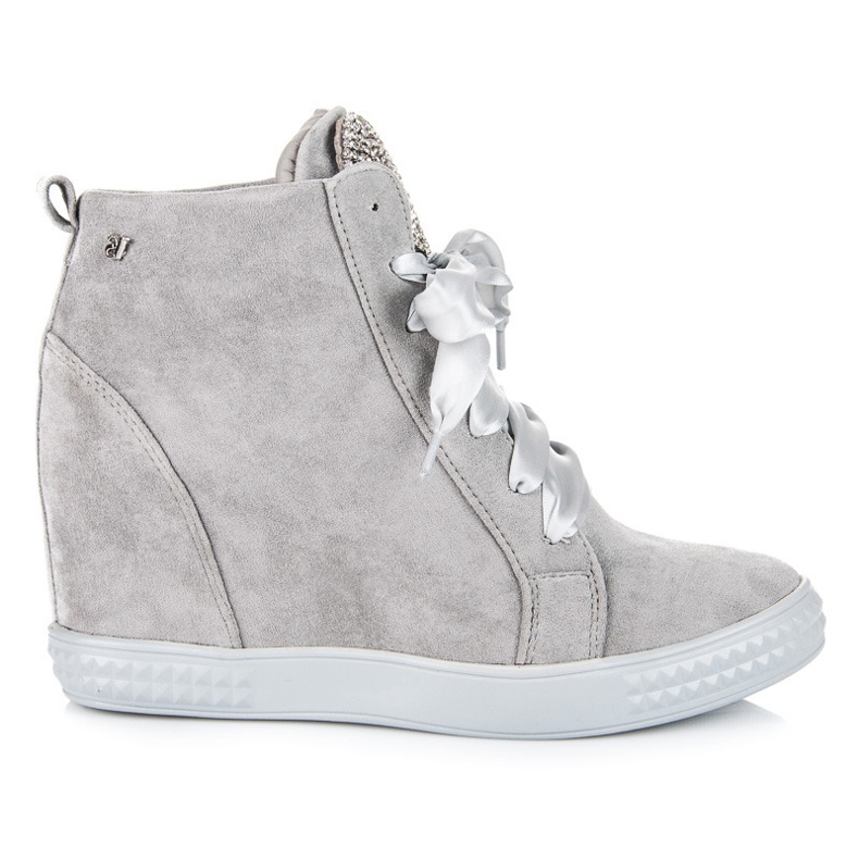 Vices New Collection Sneakers Tied With A Ribbon grey