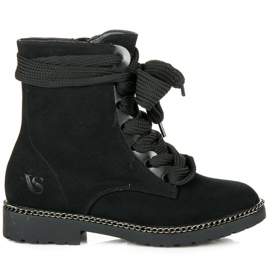 Vices New Collection Boots with wide laces black