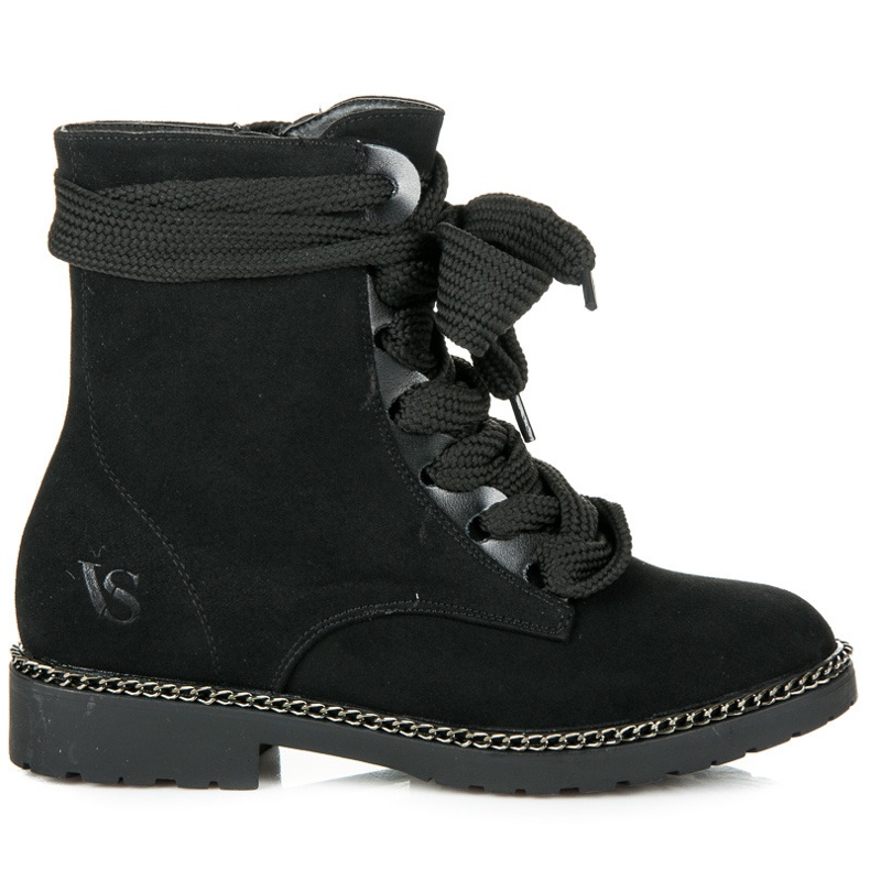 Vices New Collection Boots with wide laces black