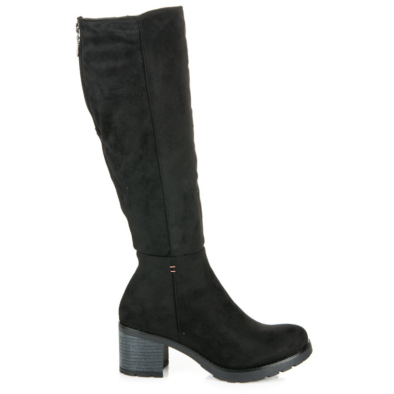 Vinceza Suede high-heeled boots black Vinceza Suede high-heeled boots black