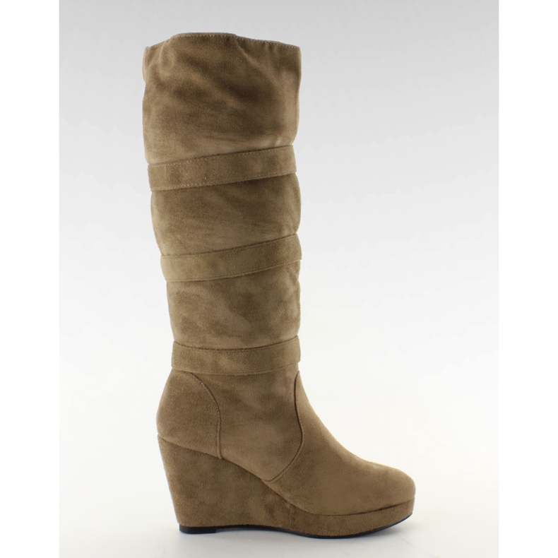 Stiletto heel shoes TE830-7Y taupe brown