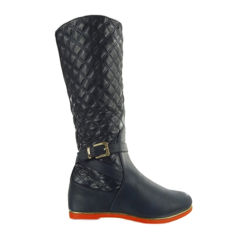 Quilted boots X720 navy blue