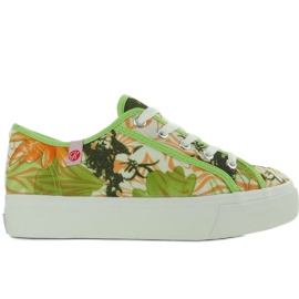 Sneakers thick sole K145403 multicolor green