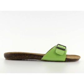 Slippers with IR-283 green buckle Slippers with IR-283 green buckle