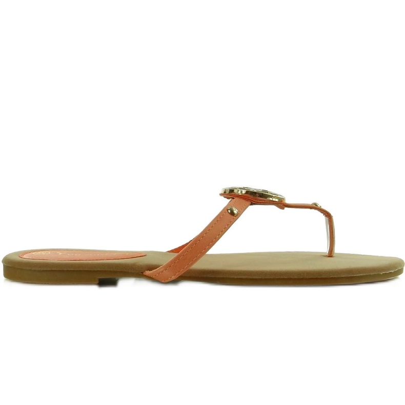 Flip-flops with studs IR-82 apricot orange