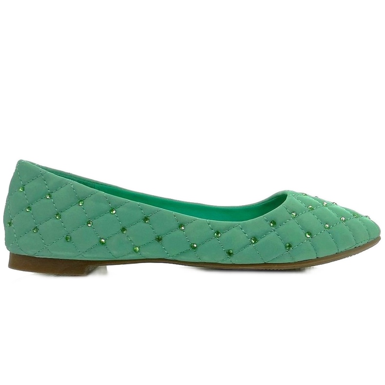 Quilted ballerinas XT373 green