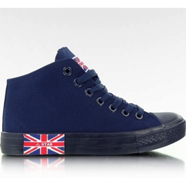 Sneakers with the N003 Navy flag navy blue