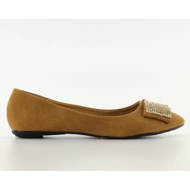 Ballerinas with zirconia 619-170 camel brown Ballerinas with zirconia 619-170 camel brown