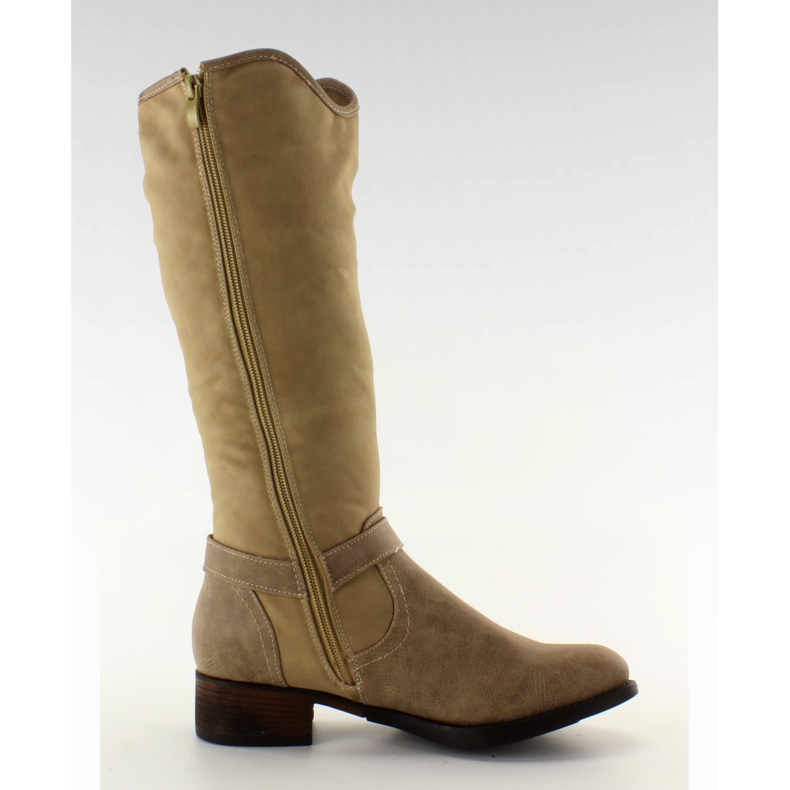 Boots boots thighs 7585-1 beige