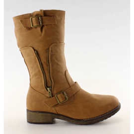 Boots with a zip IR-29 camel brown