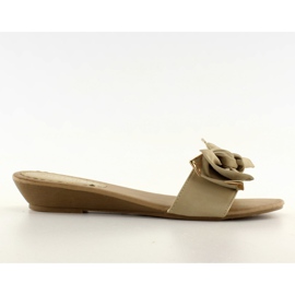 Elegant flip-flops YC-51 beige