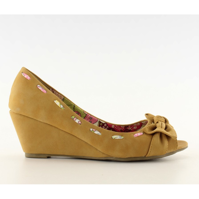 Pumps wedges 77-79 camel brown