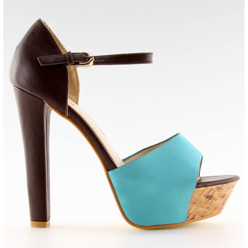 Pumps on the post VB33035 blue black