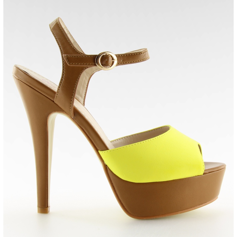Pumps high heels VB33050 Giallo brown yellow