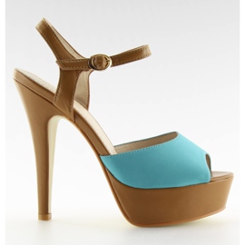 Pumps high heels VB33050 Blu brown blue Pumps high heels VB33050 Blu brown blue