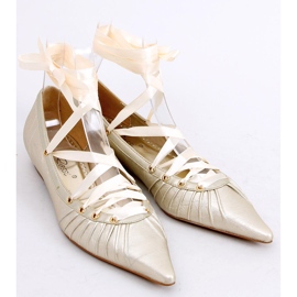 Ballerinas with ribbon around the ankle 391029-2 camel grey Ballerinas with ribbon around the ankle 391029-2 camel grey