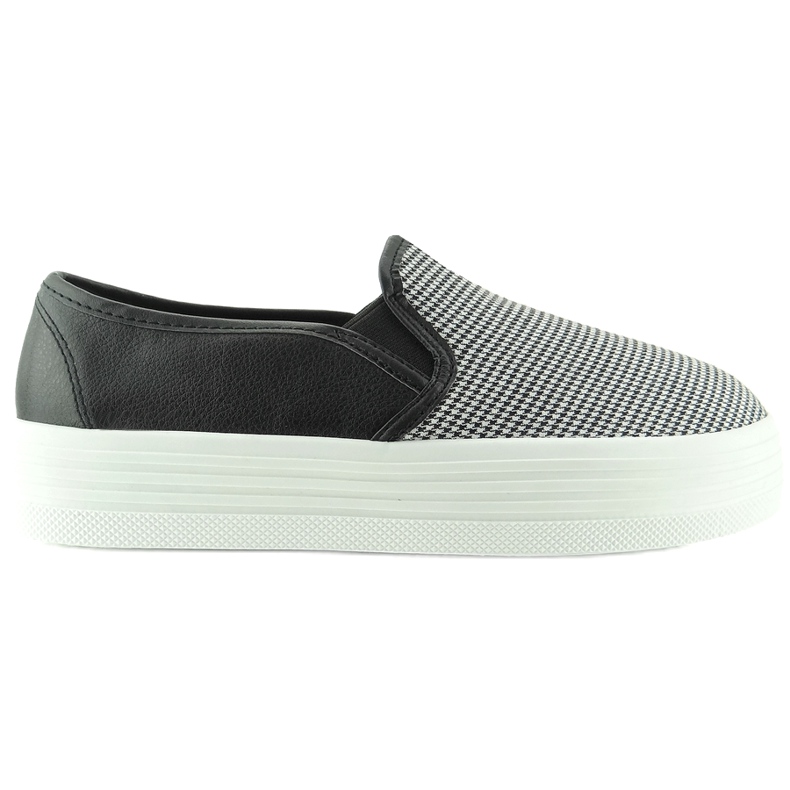 Sneakers slip-on tiny houndstooth SS02-02 Black