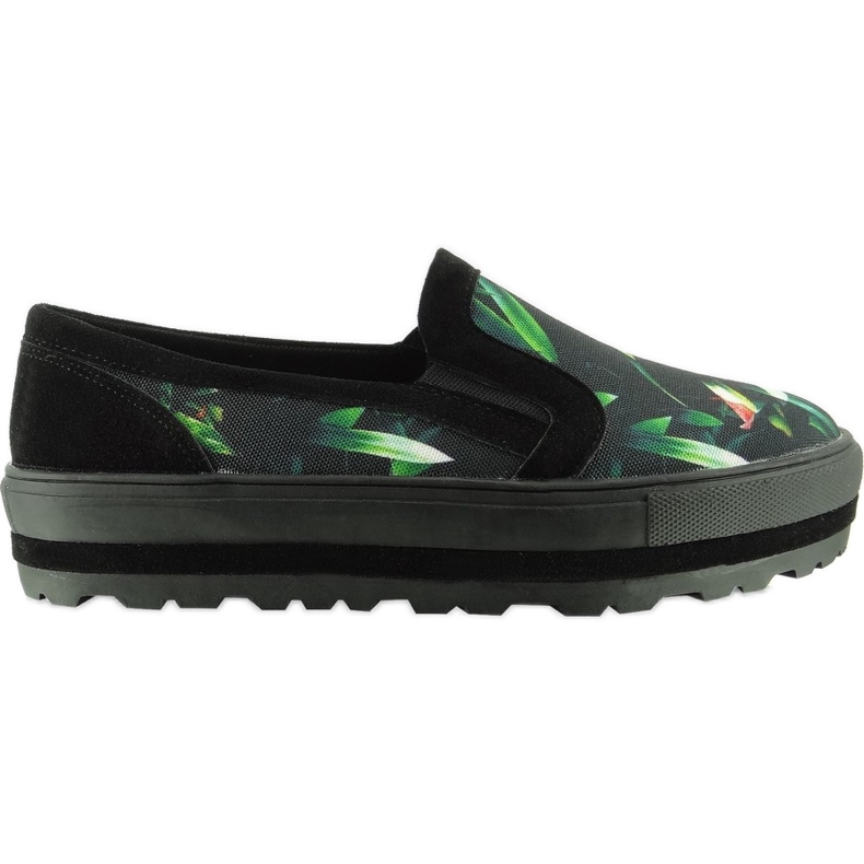 Slip on new style A947 black multicolored green