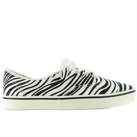 K-75 Zebra lace-up sneakers black white