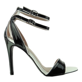 Beautiful sandals on a high heel A958 Black Beautiful sandals on a high heel A958 Black