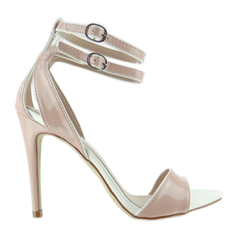Beautiful sandals on a high heel A958 Pink