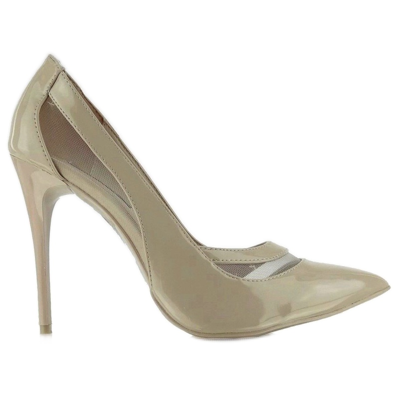 Pumps on a pin with mesh E422 Beige