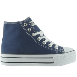 Navy sneakers with double soles navy blue