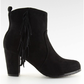 Ankle boots with tassels JKD-14 Black Ankle boots with tassels JKD-14 Black