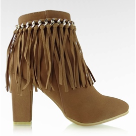 Ankle boots with wide heels Camel brown Ankle boots with wide heels Camel brown