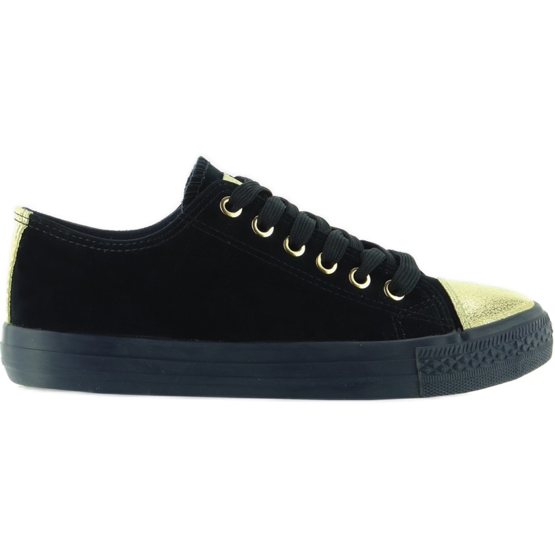 Suede sneakers with golden dark blue toes navy blue yellow