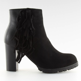 Ankle suede boots with Black tassels