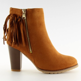 Beautiful suede boots with fringes FR20 Camel brown Beautiful suede boots with fringes FR20 Camel brown