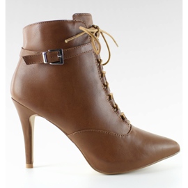 Boots laced front NY-33 Camel brown Boots laced front NY-33 Camel brown