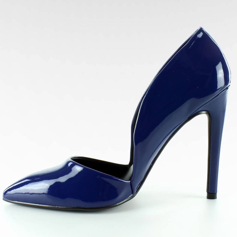Lacquered pumps with cutouts EE05 Blue multicolored