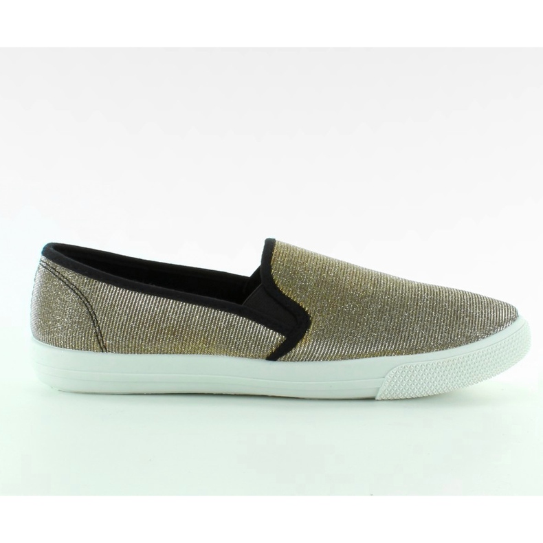 Iridescent sneakers LV-628 Złote golden