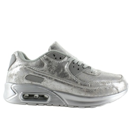 Abrasive air sports shoes, silver color grey Abrasive air sports shoes, silver color grey