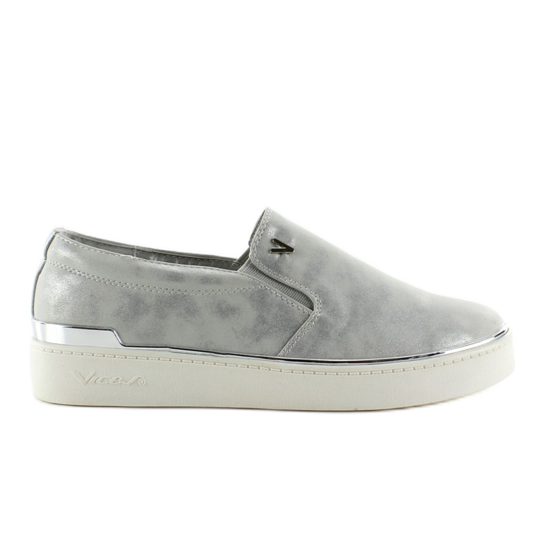 Slip-on with a metallic trim 786 Gray grey