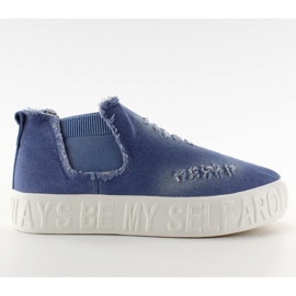 High sneakers embossed L.Blue inscriptions