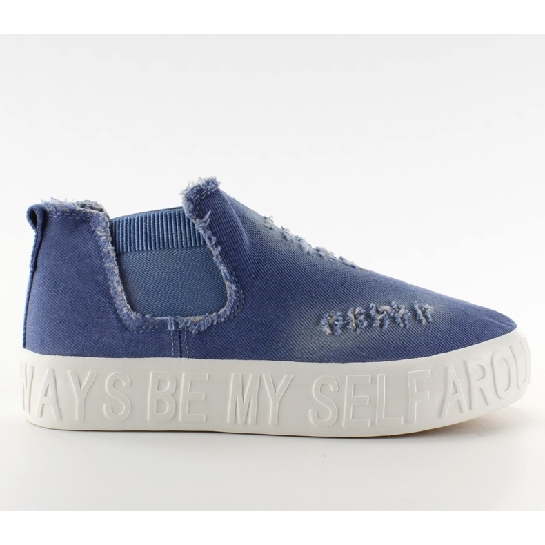 High sneakers embossed L.Blue inscriptions